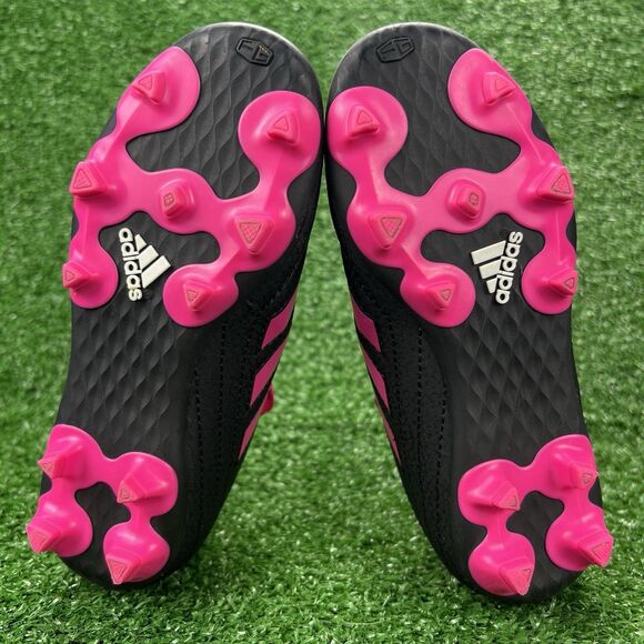 Adidas Goletto VI Soccer Cleats Youth 11K Black Pink Lace Up G26368 Firm Ground - Picture 9 of 13